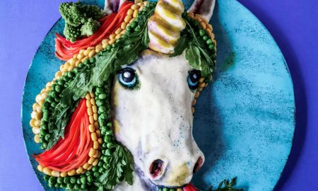 Jolanda Stokkermans's decorates her food here as a unicorn