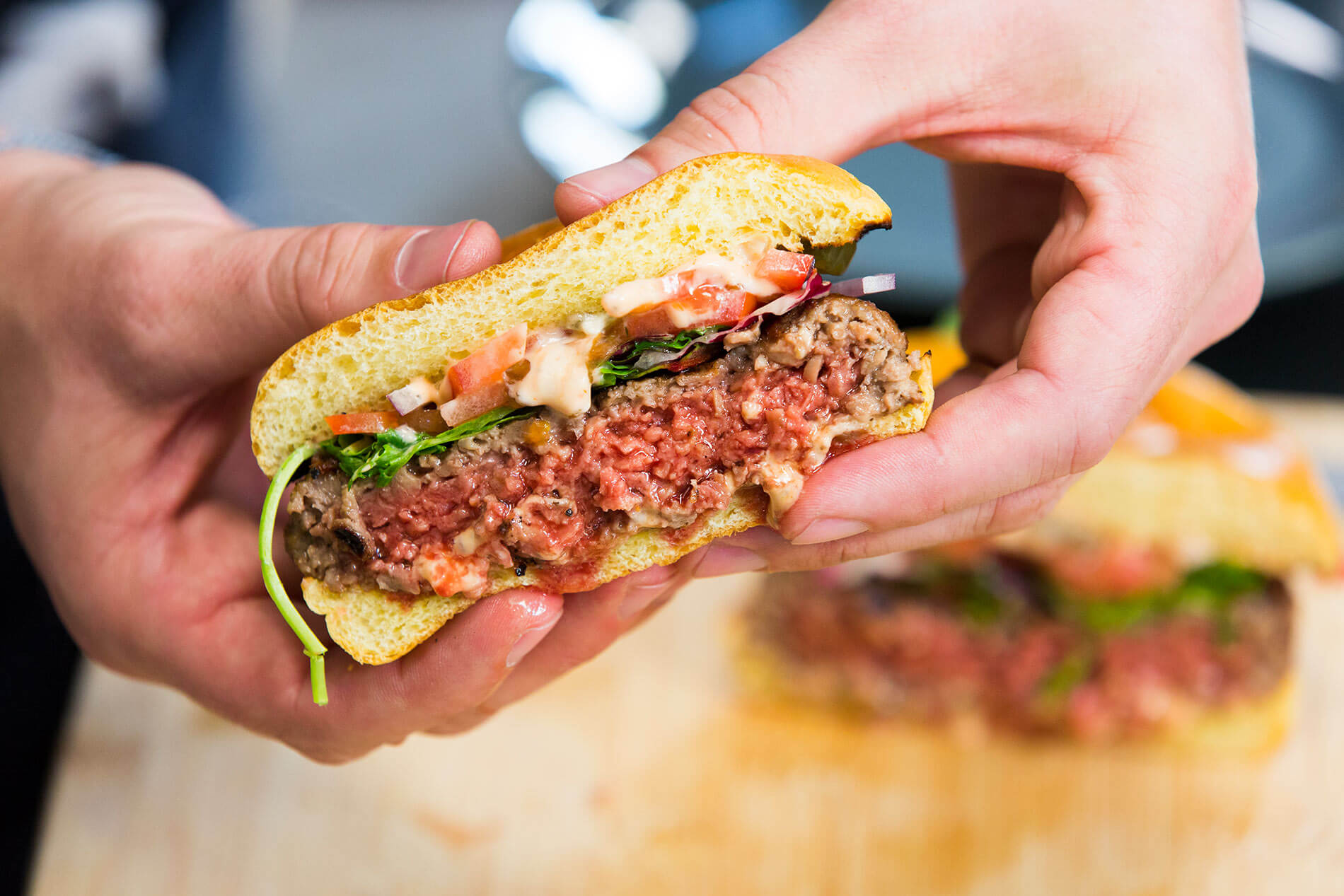 Vegan meat less Burger Testing