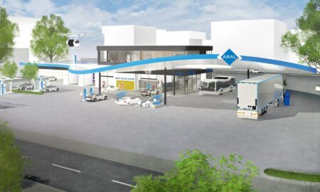 How does a gas station in the future look alike?